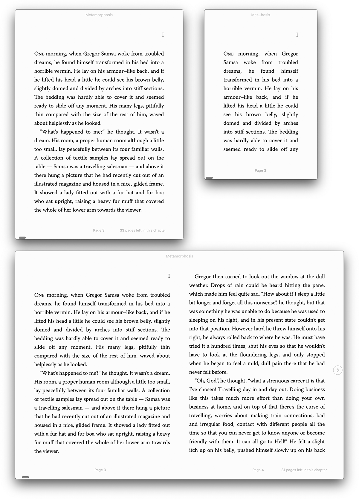 Example of a reflowable ebook